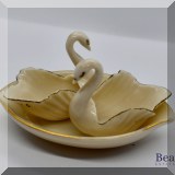 P29. 3 Piece set including 2 swan dishes and underplate. - $28 
